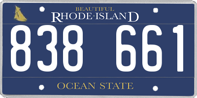 RI license plate 838661
