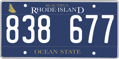 RI license plate 838677