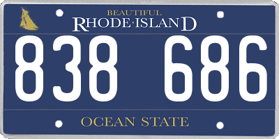 RI license plate 838686