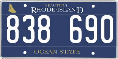 RI license plate 838690
