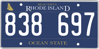 RI license plate 838697