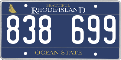 RI license plate 838699