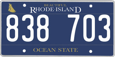 RI license plate 838703