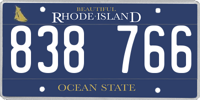 RI license plate 838766
