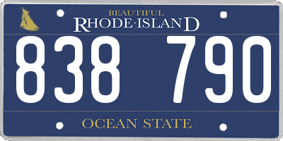 RI license plate 838790