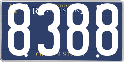 RI license plate 8388