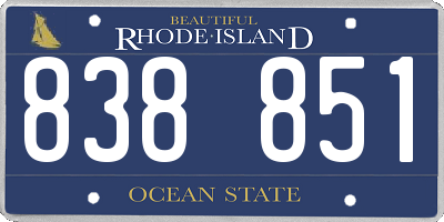 RI license plate 838851
