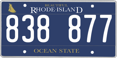 RI license plate 838877