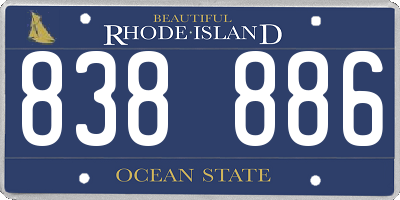 RI license plate 838886