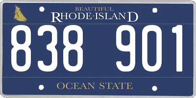 RI license plate 838901