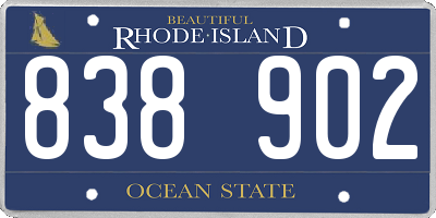 RI license plate 838902