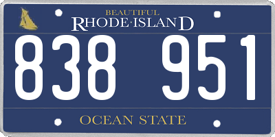 RI license plate 838951