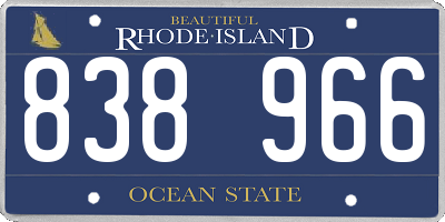 RI license plate 838966