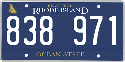 RI license plate 838971