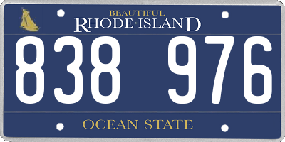 RI license plate 838976