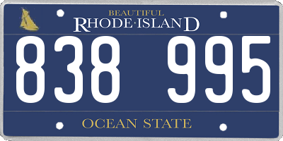 RI license plate 838995