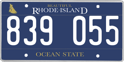 RI license plate 839055