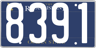 RI license plate 8391