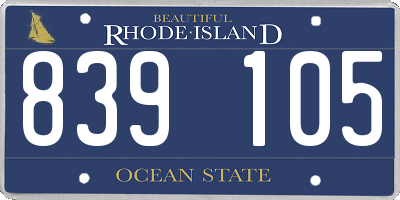 RI license plate 839105