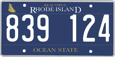 RI license plate 839124