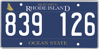 RI license plate 839126
