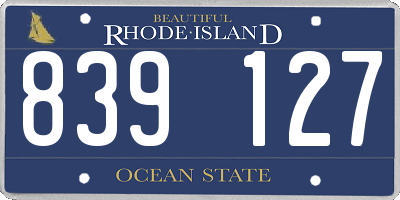 RI license plate 839127