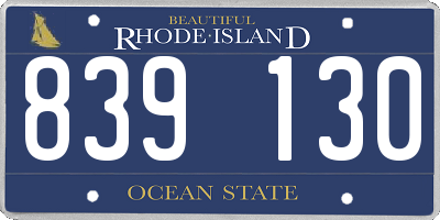 RI license plate 839130