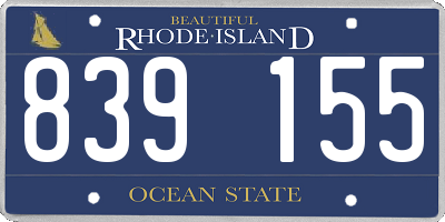 RI license plate 839155