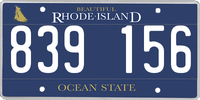 RI license plate 839156