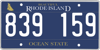 RI license plate 839159