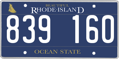RI license plate 839160