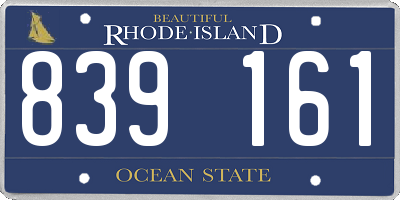RI license plate 839161