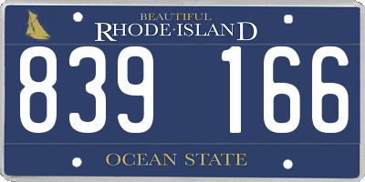 RI license plate 839166