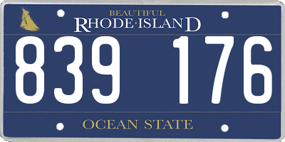 RI license plate 839176