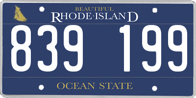 RI license plate 839199