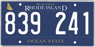 RI license plate 839241
