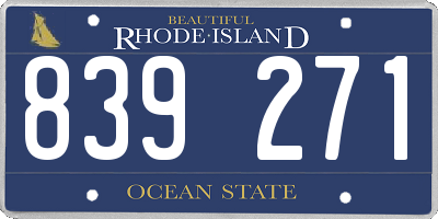 RI license plate 839271