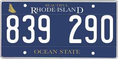 RI license plate 839290