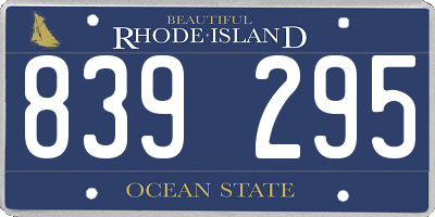 RI license plate 839295