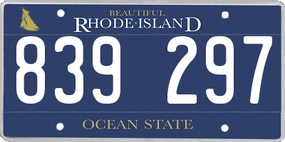 RI license plate 839297
