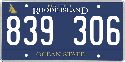 RI license plate 839306