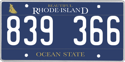 RI license plate 839366