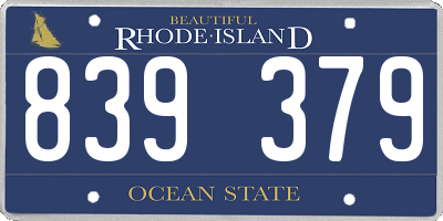 RI license plate 839379