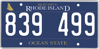 RI license plate 839499