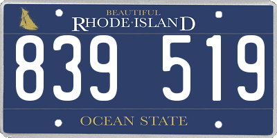 RI license plate 839519