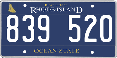 RI license plate 839520