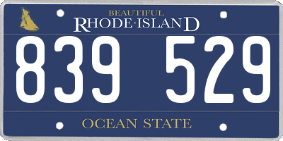 RI license plate 839529