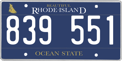 RI license plate 839551