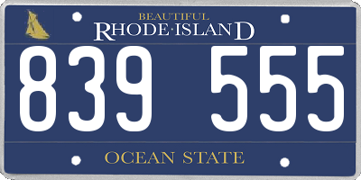 RI license plate 839555