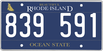 RI license plate 839591